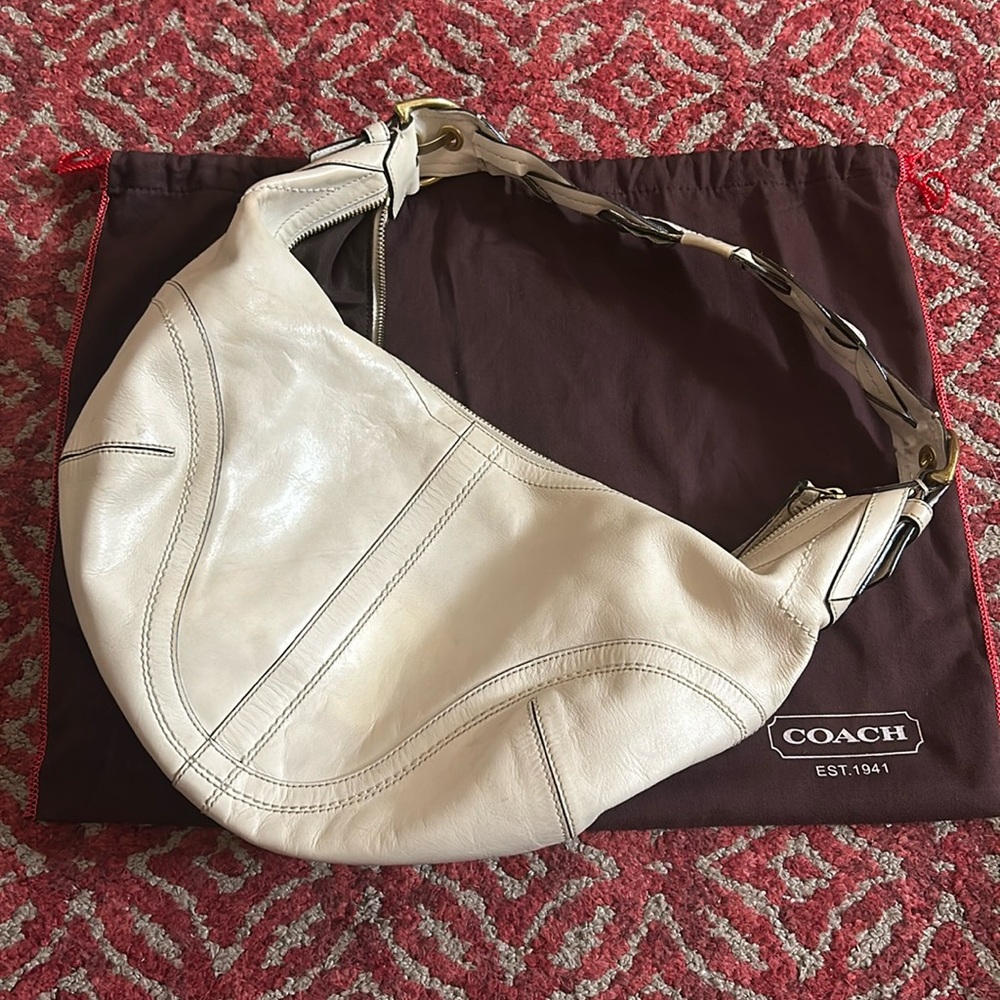 Coach cream colored bag
